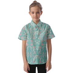 Floral Folk Damask Pattern  Kids  Short Sleeve Shirt by Eskimos