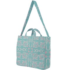 Floral Folk Damask Pattern  Square Shoulder Tote Bag by Eskimos