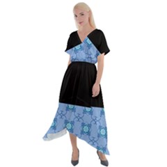 Digitaldesign Cross Front Sharkbite Hem Maxi Dress by Sparkle