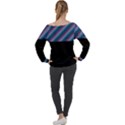 ShadeColors Off Shoulder Long Sleeve Velour Top View2