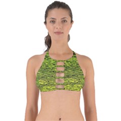 Green Waves Flow Series 1 Perfectly Cut Out Bikini Top by DimitriosArt