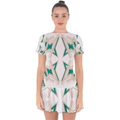 Abstract Pattern Geometric Backgrounds   Drop Hem Mini Chiffon Dress by Eskimos