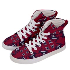 Abstract Pattern Geometric Backgrounds   Men s Hi-top Skate Sneakers by Eskimos