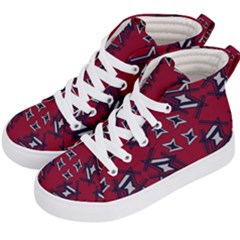 Abstract Pattern Geometric Backgrounds   Kids  Hi-top Skate Sneakers by Eskimos