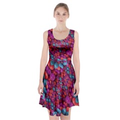 Colorful Spheres Motif Print Design Pattern Racerback Midi Dress by dflcprintsclothing