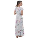 Christmas Candy Canes Flutter Sleeve Maxi Dress View2