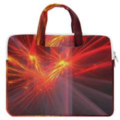 Fractal Macbook Pro Double Pocket Laptop Bag by Sparkle