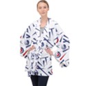 Abstract pattern geometric backgrounds   Long Sleeve Velvet Kimono  View1