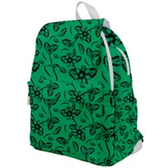 Folk Flowers Print Floral Pattern Ethnic Art Top Flap Backpack by Eskimos