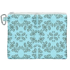 Floral Folk Damask Pattern Fantasy Flowers Floral Geometric Fantasy Canvas Cosmetic Bag (xxl) by Eskimos