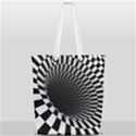 3d optical illusion, dark hole, funny effect Full Print Rope Handle Tote (Small) View1