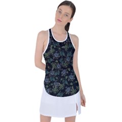 Moody Flora Racer Back Mesh Tank Top by BubbSnugg