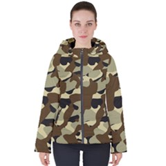 Camo Women s Hooded Puffer Jacket by TopitOff