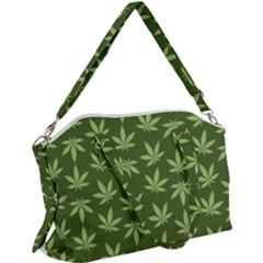 Weed Pattern Canvas Crossbody Bag by Valentinaart