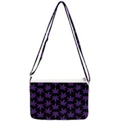 Weed Pattern Double Gusset Crossbody Bag by Valentinaart