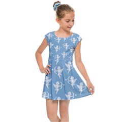 Cupid Pattern Kids  Cap Sleeve Dress by Valentinaart