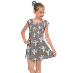 Cupid Pattern Kids  Cap Sleeve Dress by Valentinaart