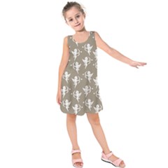 Cupid Pattern Kids  Sleeveless Dress by Valentinaart