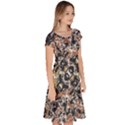 Modern Camo Tropical Print Design Classic Short Sleeve Dress View3