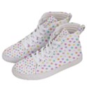 Valentines Day Candy Hearts Pattern - White Women s Hi-Top Skate Sneakers View2