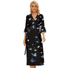 Sparkle Butterfly Midsummer Wrap Dress by Sparkle