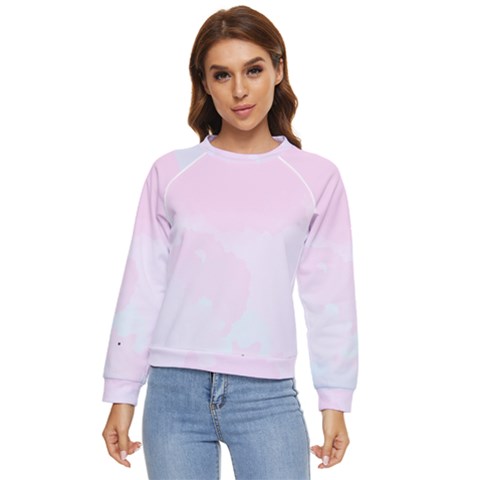 Watercolor Clouds Women s Long Sleeve Raglan Tee by Littlebird