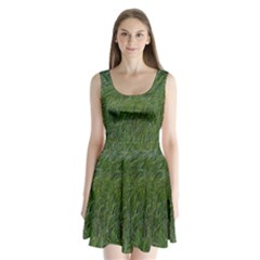 Green Carpet Split Back Mini Dress  by DimitriosArt