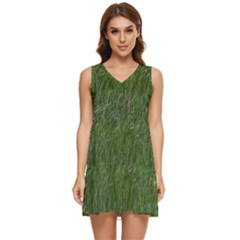 Green Carpet Tiered Sleeveless Mini Dress by DimitriosArt