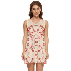 Abstract Pattern Geometric Backgrounds   Tiered Sleeveless Mini Dress by Eskimos