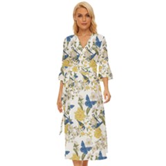 Birds Midsummer Wrap Dress by Sparkle