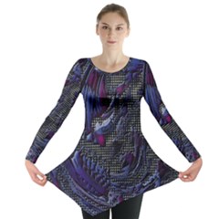 Braille Flow Long Sleeve Tunic  by MRNStudios