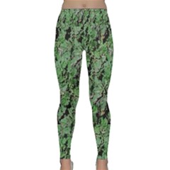 Botanic Camouflage Pattern Lightweight Velour Classic Yoga Leggings by dflcprintsclothing