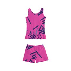 Abstract Pattern Geometric Backgrounds   Kids  Boyleg Swimsuit by Eskimos