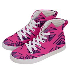 Abstract Pattern Geometric Backgrounds   Men s Hi-top Skate Sneakers by Eskimos