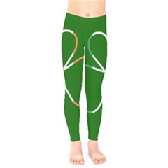 Shamrock Irish Clover St Patrick Kids  Leggings by yoursparklingshop