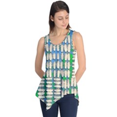 Cross Fire Blue Sleeveless Tunic by MijizaCreations