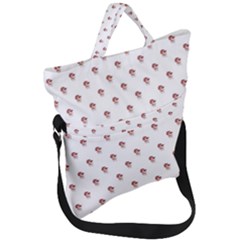 Weird Fantasy Bird Drawing Motif Pattern Fold Over Handle Tote Bag by dflcprintsclothing