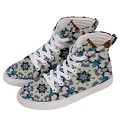 Paradise Flowers And Candle Light Men s Hi-top Skate Sneakers by pepitasart