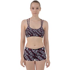 Linear Geometric Modern Pattern Perfect Fit Gym Set by dflcprintsclothing