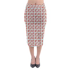 Kawaii Jam Pattern Aqua Midi Pencil Skirt by violetheavensky