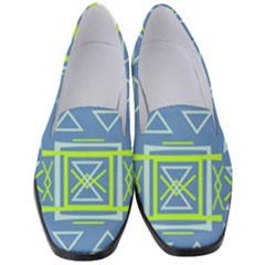 Abstract Pattern Geometric Backgrounds   Women s Classic Loafer Heels by Eskimos