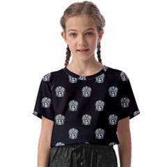 Tribal Mask Motif Drawing Pattern Kids  Basic Tee by dflcprintsclothing