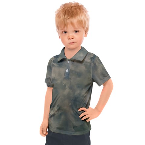 Algae Texture Patttern Kids  Polo Tee by dflcprintsclothing