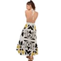 Folk flowers print Floral pattern Ethnic art Backless Maxi Beach Dress View2