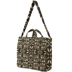 Folk Flowers Print Floral Pattern Ethnic Art Square Shoulder Tote Bag by Eskimos