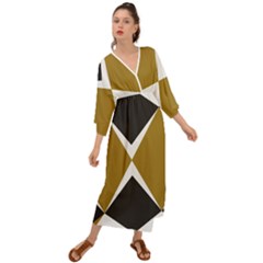 Abstract Pattern Geometric Backgrounds   Grecian Style  Maxi Dress by Eskimos