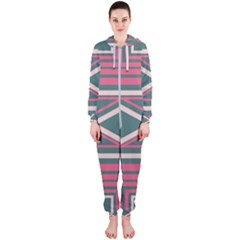 Abstract Pattern Geometric Backgrounds   Hooded Jumpsuit (ladies) by Eskimos