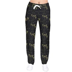 Exotic Snow Drop Flowers In A Loveable Style Women Velvet Drawstring Pants by pepitasart