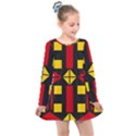 Abstract pattern geometric backgrounds   Kids  Long Sleeve Dress View1