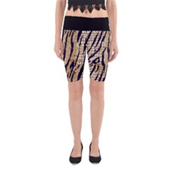 Tiger Snake Black 7000 Yoga Cropped Leggings by MickiRedd